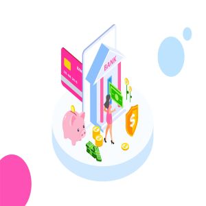 存钱计划金融业务场景矢量等距概念插画v4 Saving Money by Finance Isometric – FV