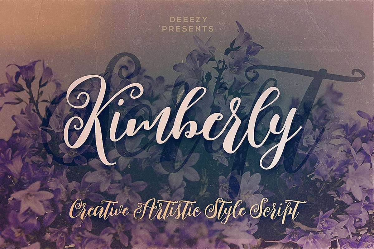 舞魅飞扬粗体手写英文字体 Kimberly Script Font
