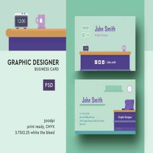 个性的时尚简约设计师名片设计模板