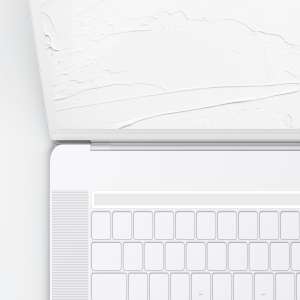 MacBook Pro笔记本电脑屏幕界面设计预览顶视图样机 Clay MacBook Pro 15″ with Touch Bar, Top View Mockup插图3