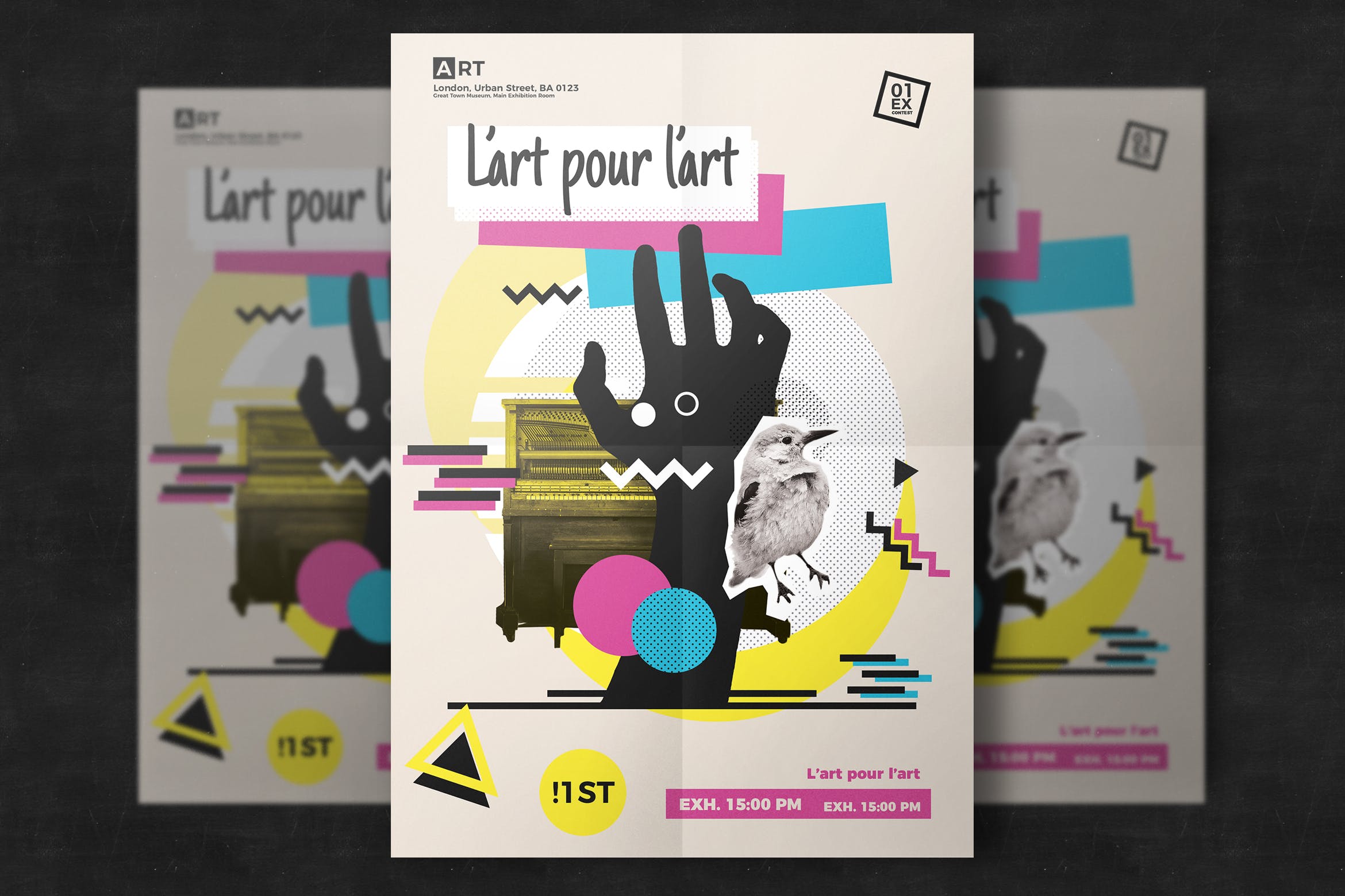 抽象设计风格活动海报传单设计模板 Abstract event flyer tempalte