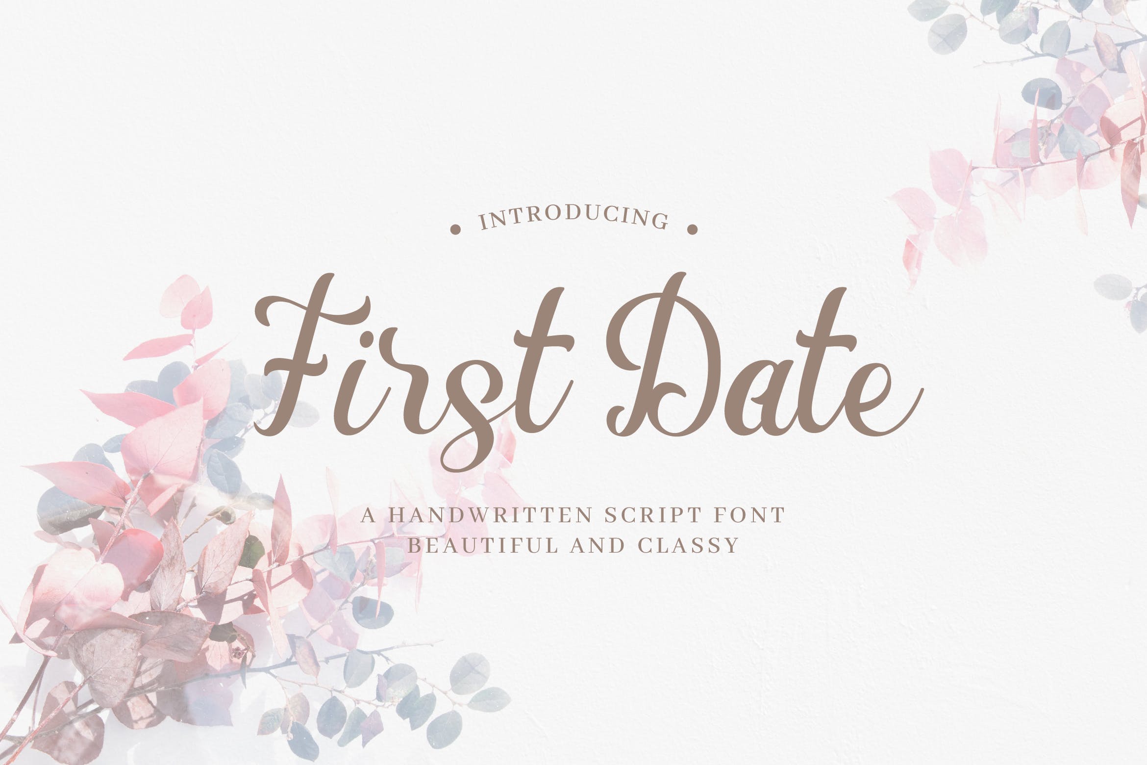 浪漫装饰设计风格英文书法艺术字体下载 First Date – Romantic Handwritten Script