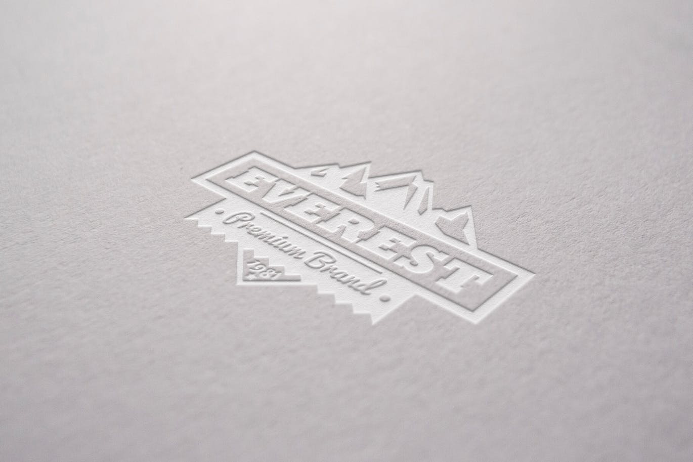 Logo品牌商标凹印效果图样机模板 Digged Paper Mockup