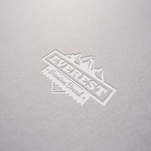 Logo品牌商标凹印效果图样机模板 Digged Paper Mockup