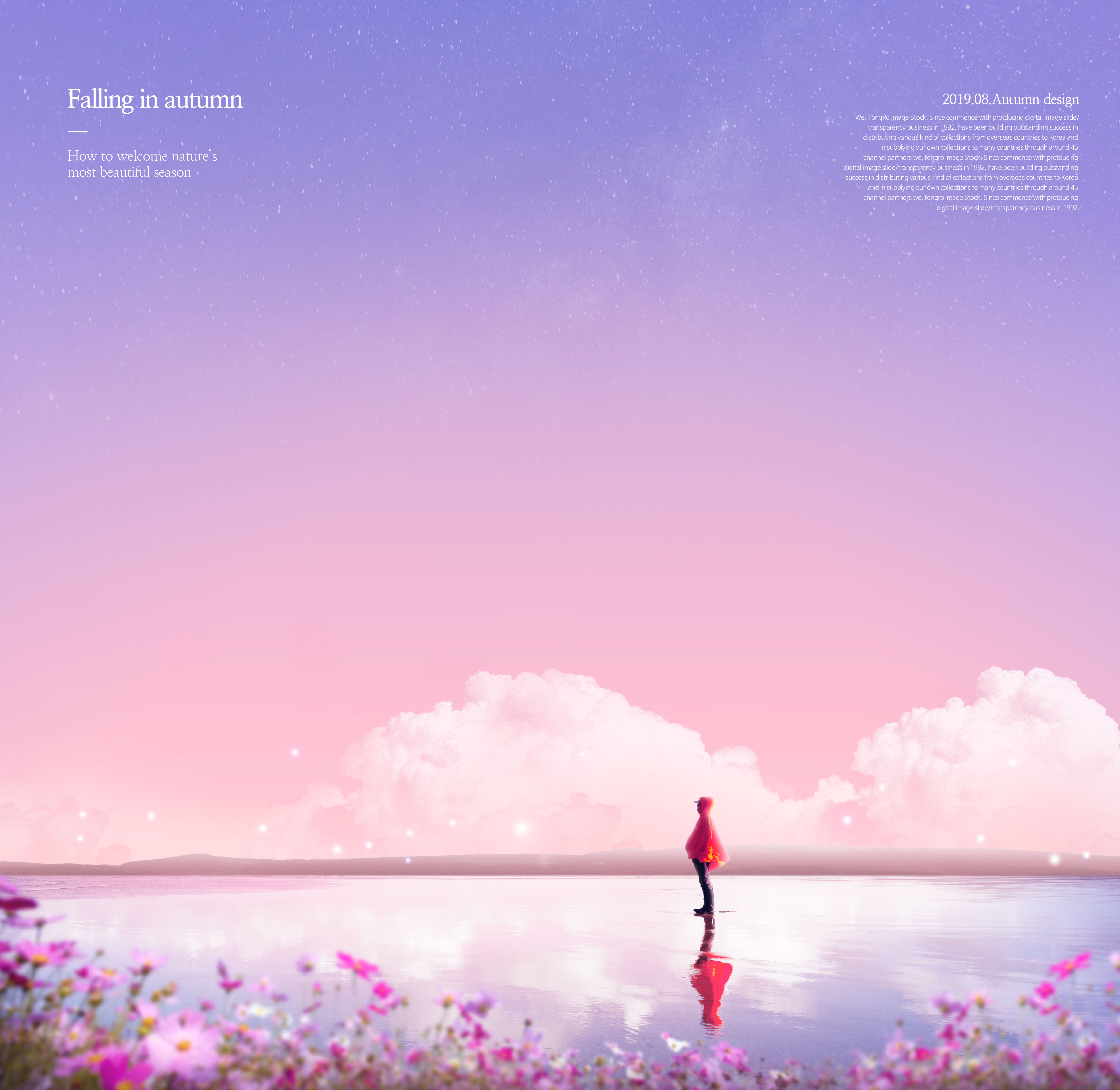 秋天花海唯美景色图片psd素材