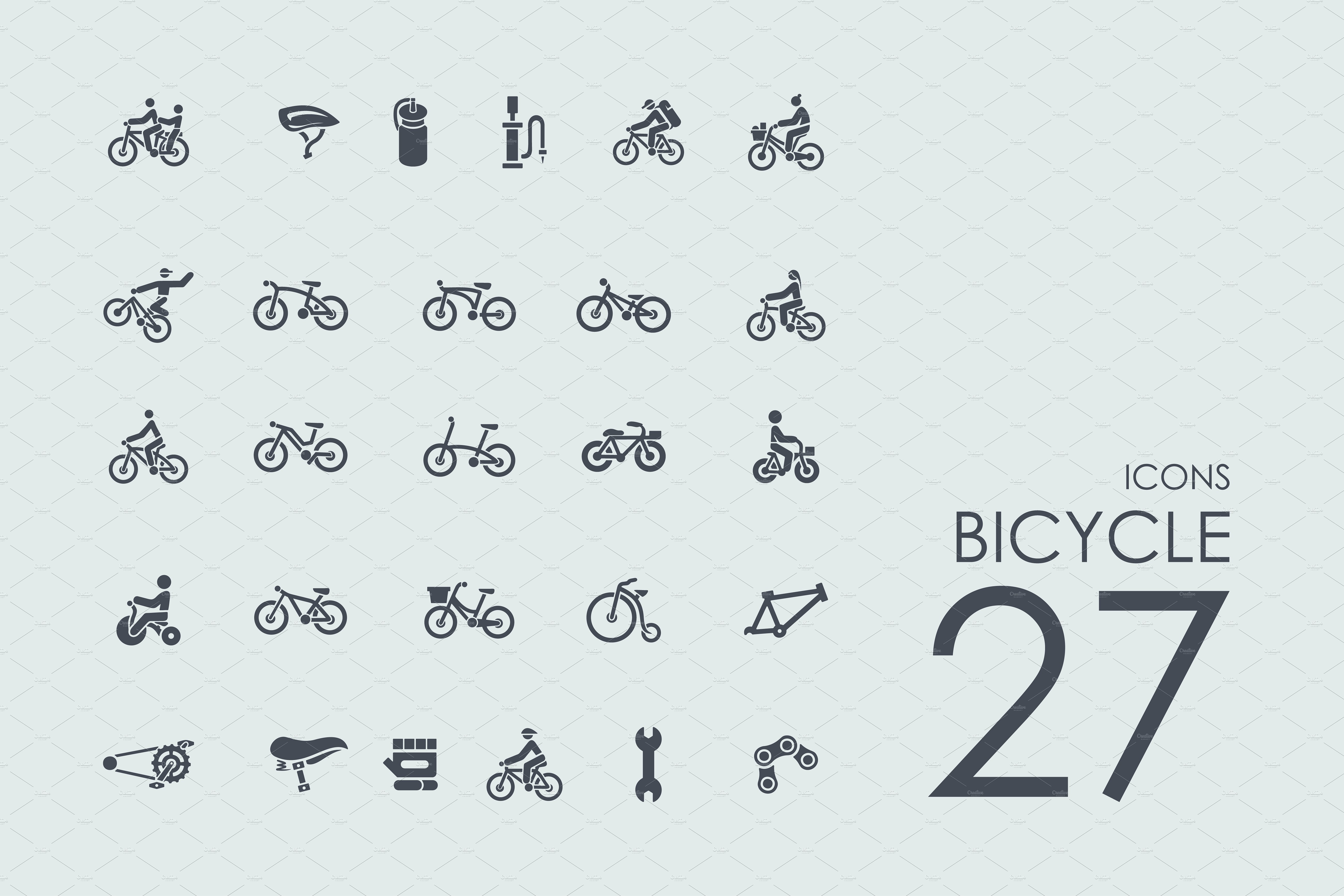 27个自行车图标  27 Bicycle icons