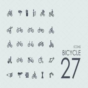27个自行车图标  27 Bicycle icons