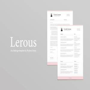 时尚简约简历求职信模板 Lerous Resume Template