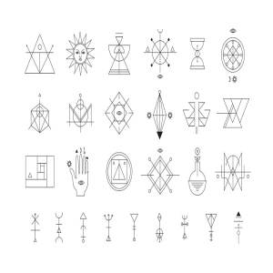 炼金术元素图标、卡片和标签模板 Alchemy III