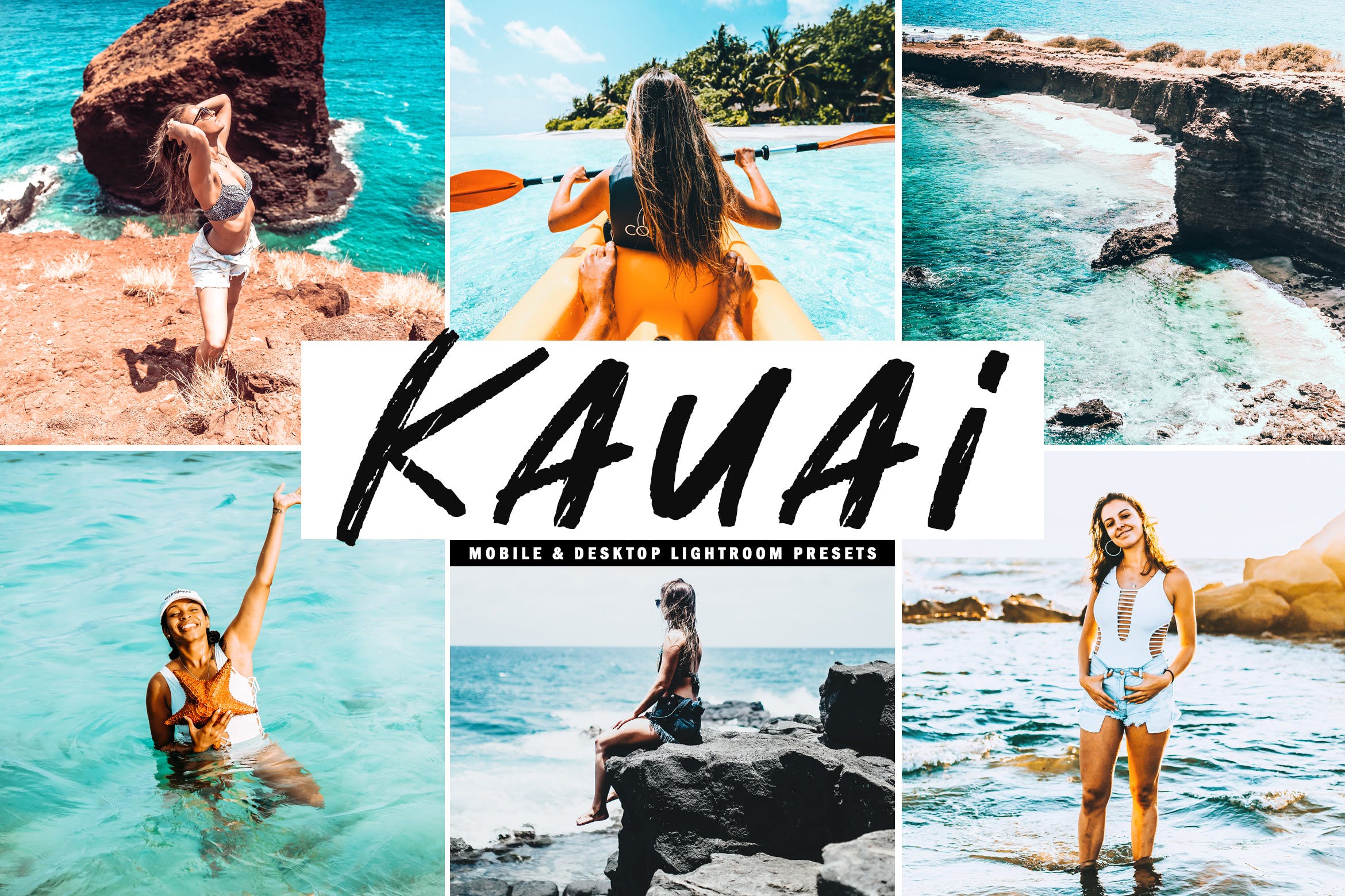 浪漫海景写真摄影照片后期处理LR预设 Kauai Mobile & Desktop Lightroom Presets