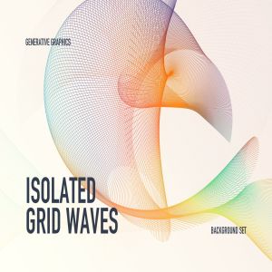 10款高清透明背景抽象粒子网格波纹图案PNG素材 Isolated Grid Waves Backgrounds