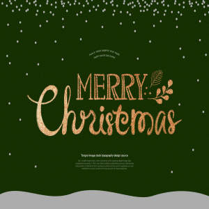 金字圣诞快乐祝语圣诞海报设计psd素材