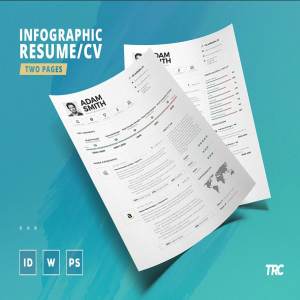 经典信息图表简历模板V9 Infographic Resume/Cv Template Vol.9