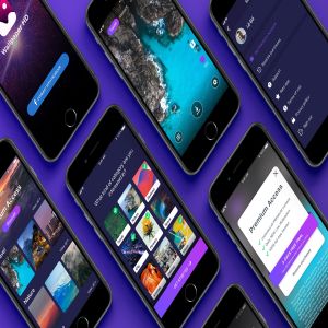 手机墙纸壁纸下载APP应用UI设计套件 Wallpaper HD Downloader mobile app UI Kit