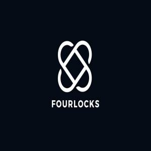 交叉环形跑道图形Logo模板 Four Locks Logo Template