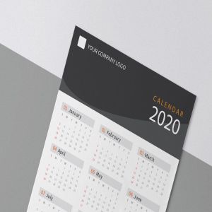 素色设计风格2020日历年历设计模板 Creative Calendar Pro 2020插图2