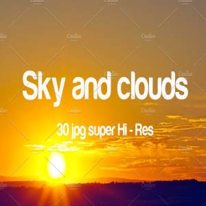 火烧云日落美景高清照片素材 sky and clouds photo pack