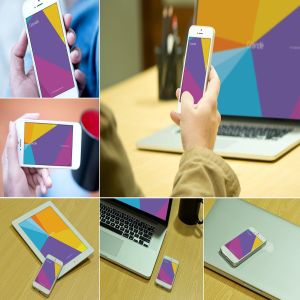 真实使用场景iOS设备样机模板 iOS Devices Mockups