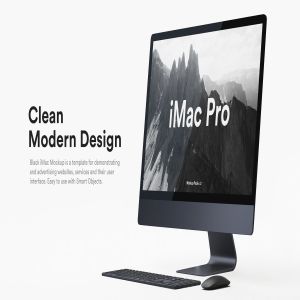 5K高分辨率iMac Pro一体机多角度样机模板 iMac Pro Kit插图4