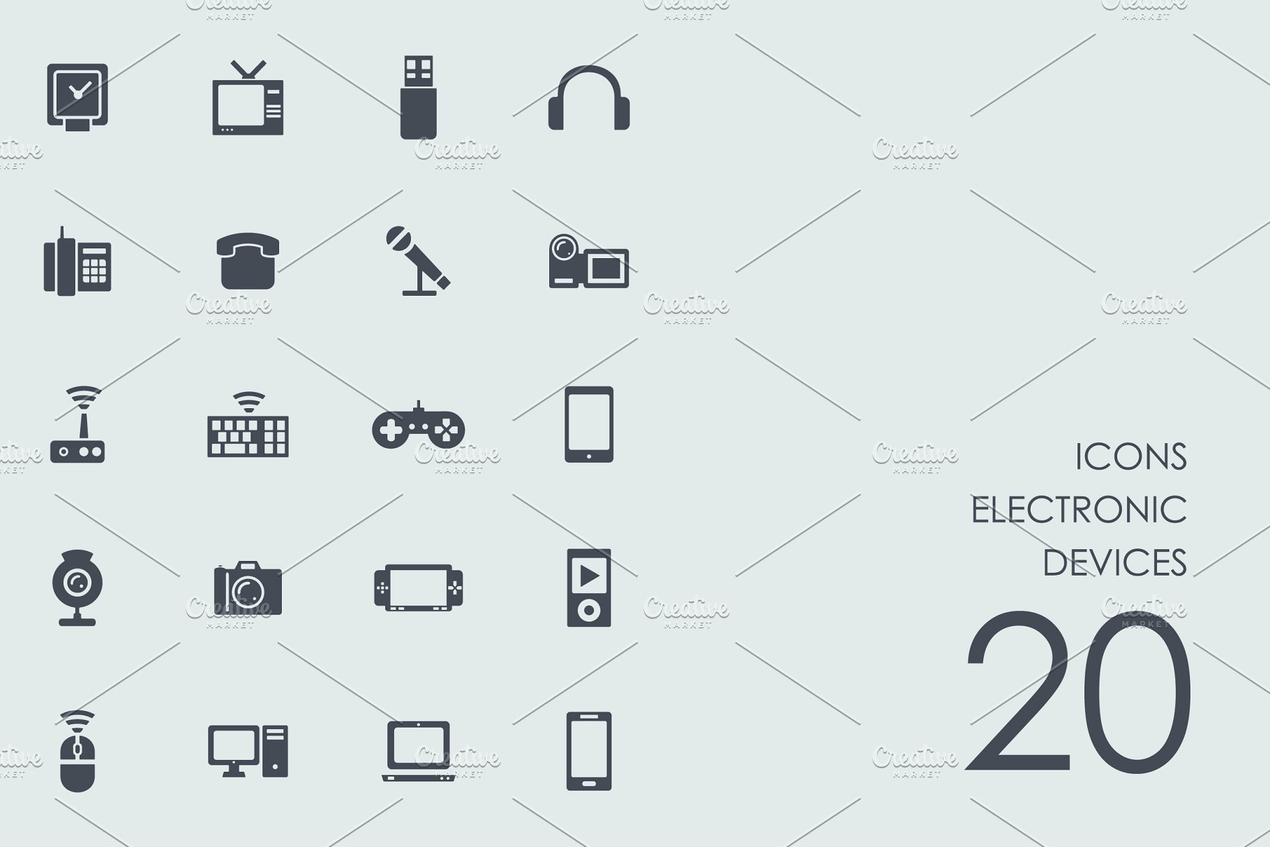电子设备主题图标集 Electronic devices icons