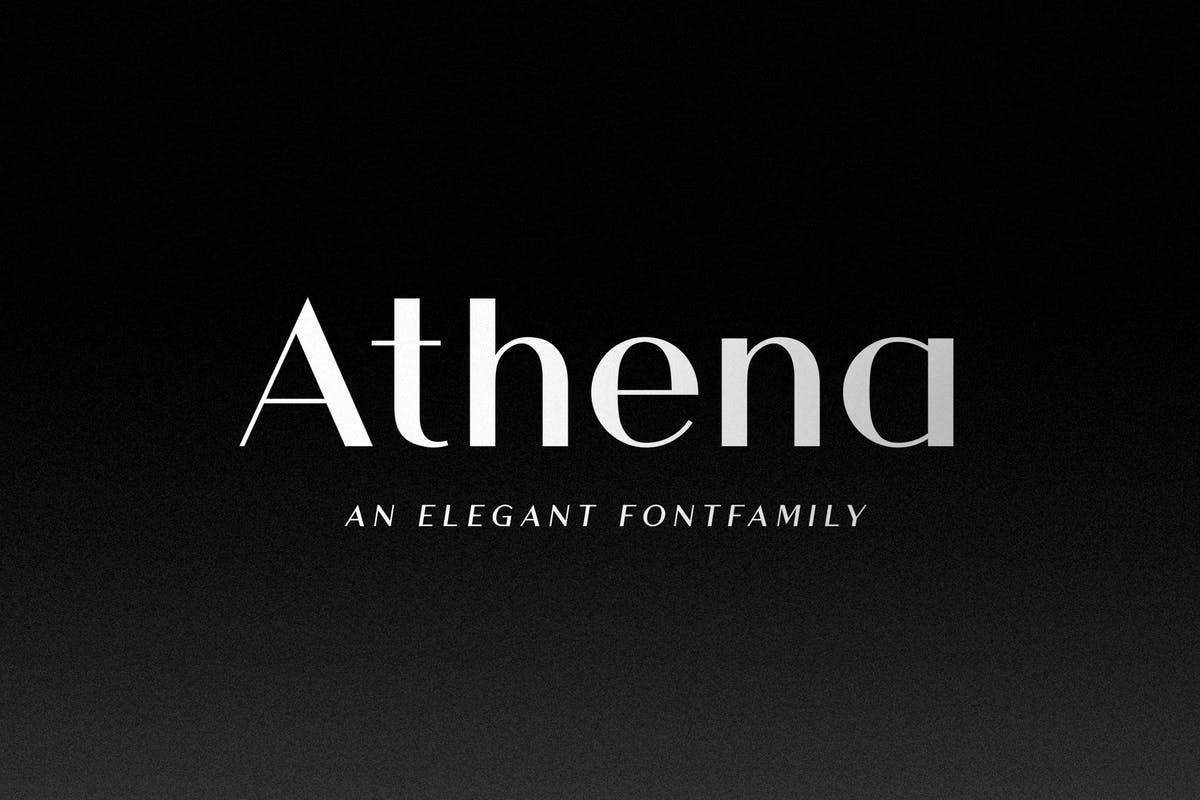 优雅粗细笔画混合英文无衬线字体 Athena – An Elegant Sans Serif