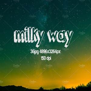 迷人星空高清照片素材 milky way