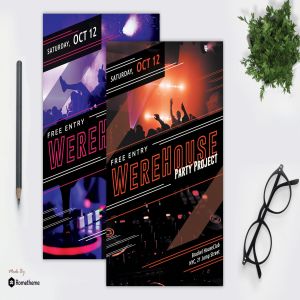 跳跃音乐主题派对活动海报设计模板 Jump – Music Party Flyer Template