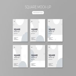 方形卡片设计样机模板01 ADL – SQUARE MOCK-UP.01
