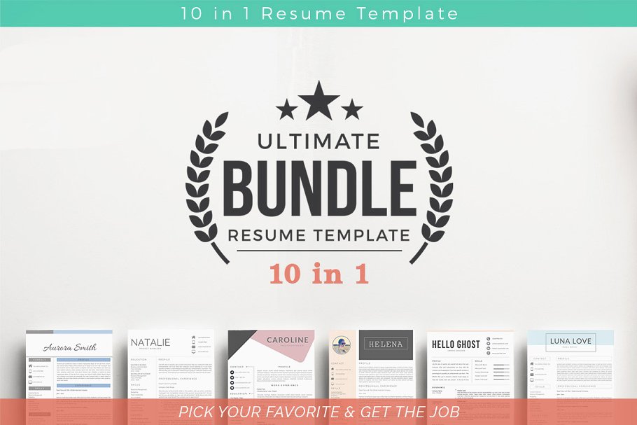 10合一简历模板合集 10 in 1 Resume Templates Bundle