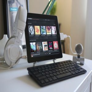 iPad平板电脑演示APP设计样机模板 Black iPad | Tablet App Scenes UI Mock-Up插图8