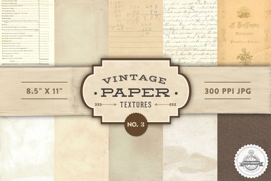 复古纸张纹理集 Vintage Paper Textures – No. 3