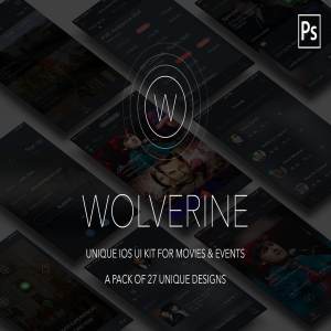 影视娱乐新闻类 APP UI 套件 Wolverine IOS UI KIT for activities