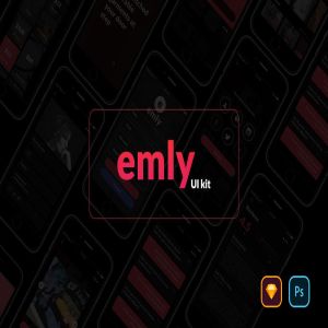 创意电商在线购物手机APP应用UI套件[SKETCH, PSD] Emly Creative Shopping App UI Kit