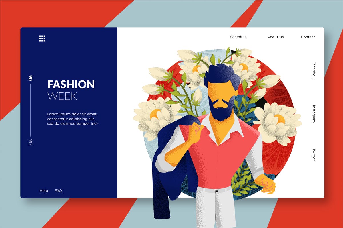 男性时尚服饰品牌网站Banner&着陆页设计模板 Male Fashion – Banner & Landing Page