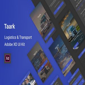 物流运输快递企业APP应用UI设计XD模板 Taark – Logistics & Transport Adobe XD UI Kit