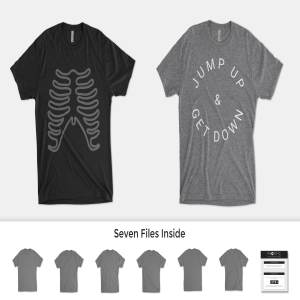 混纺男士T恤服装样机 Next Level 6010 Men’s Tri-Blend Crew