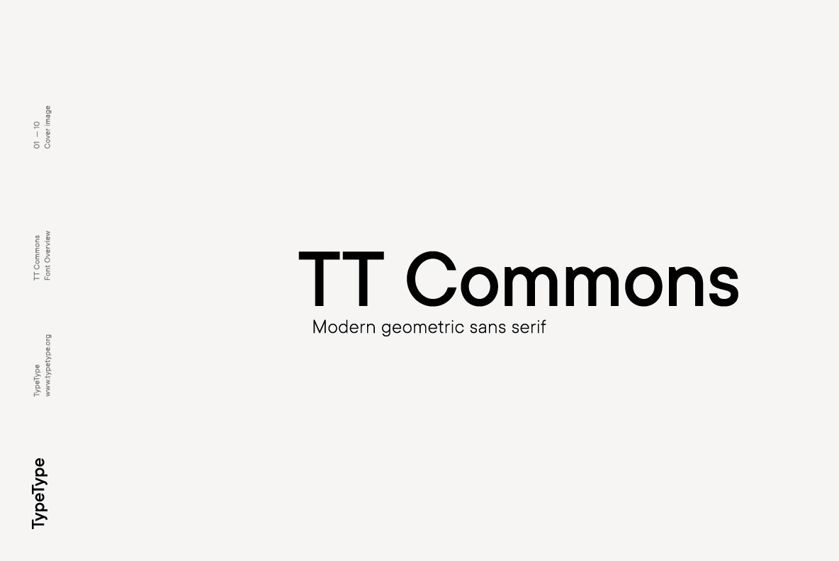 时尚优美的一款无衬线字族 TT Commons Font Family