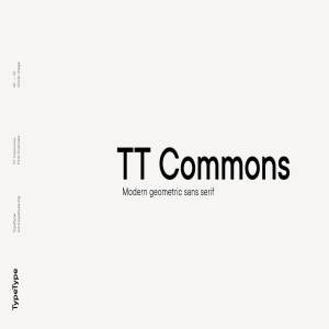 时尚优美的一款无衬线字族 TT Commons Font Family