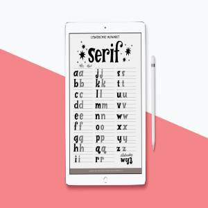 衬线字体Procreate&PS笔刷 Serif Lettering Worksheet插图3