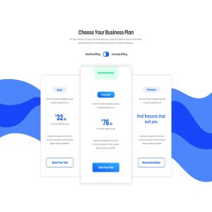 网络服务订阅套餐价格表单UI设计模板 Pricing Table