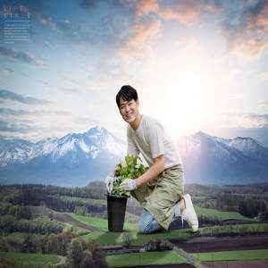 悠闲自在的农场生活主题海报设计套装[PSD]