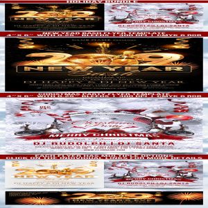 高品质的假日（圣诞节&新年）海报模板合辑 Holiday Bundle [psd]