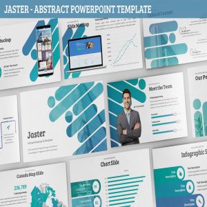 互联网科技公司业务介绍PPT幻灯片模板 Jaster – Abstract Powerpoint Template