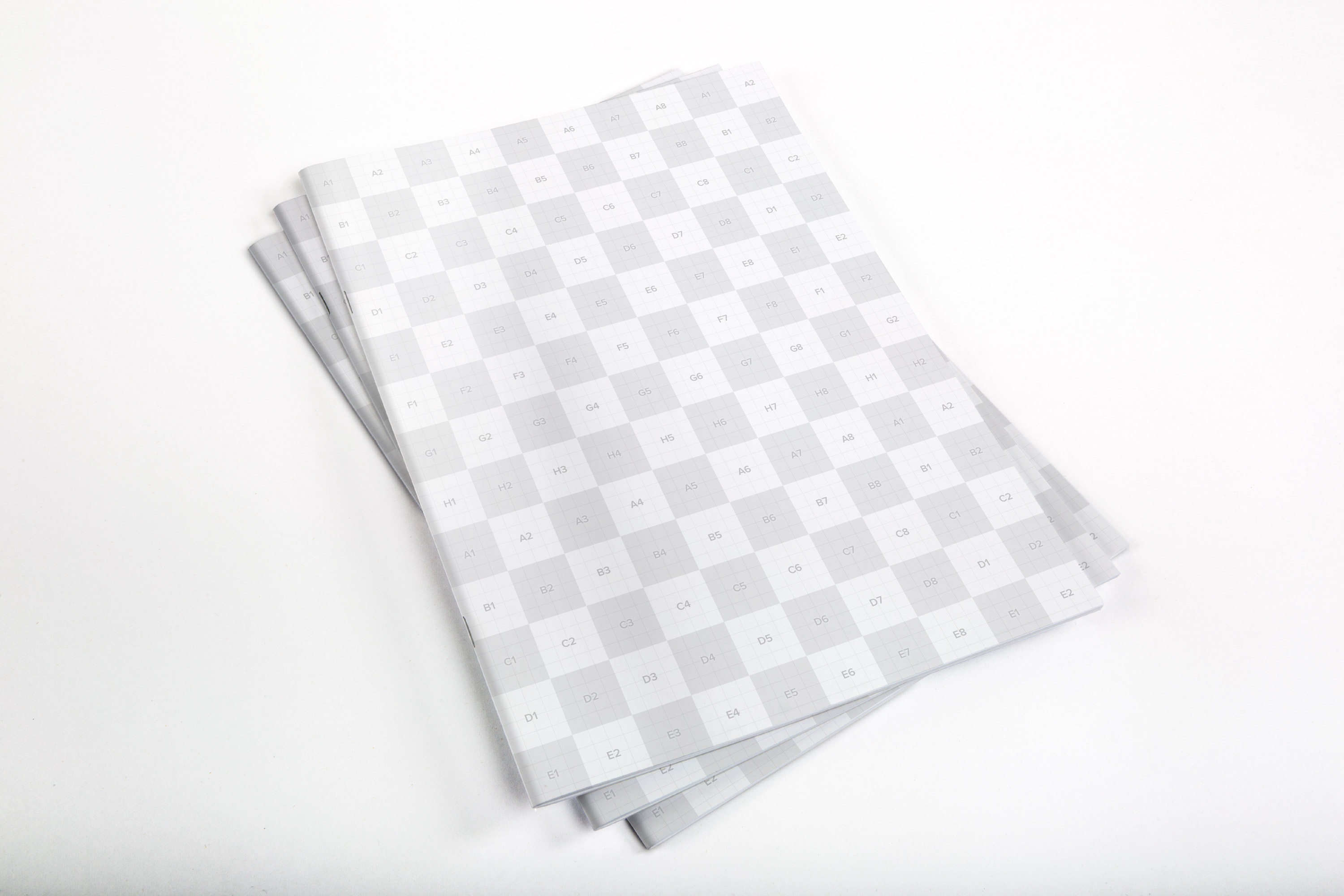 信纸尺寸企业宣传小册子封面设计样机01 Letter Booklet Stack Cover Mockup 01