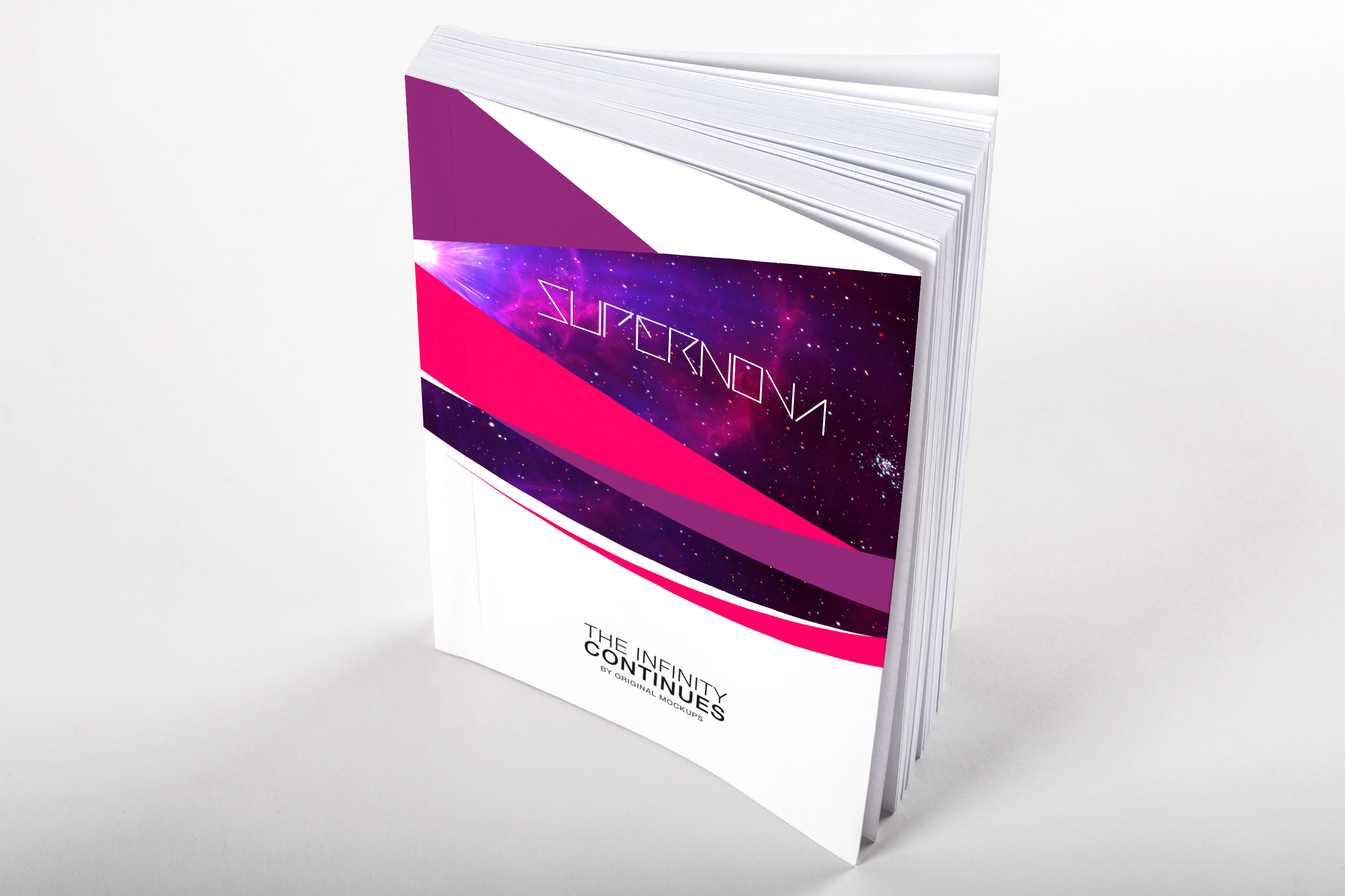 软装图书封面设计效果图PSD立体样机模板03 Softcover Trade Book PSD Mockup 03