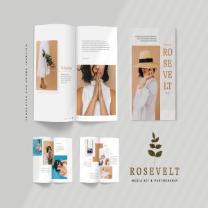 品牌形象塑造媒体宣传画册设计模板 Rosevelt – Media / Press Kit  Template