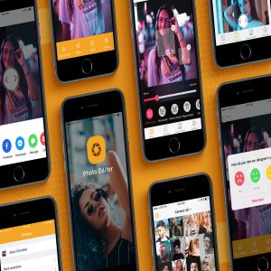 手机照片编辑软件APP应用交互设计UI套件 Photo Editor Application