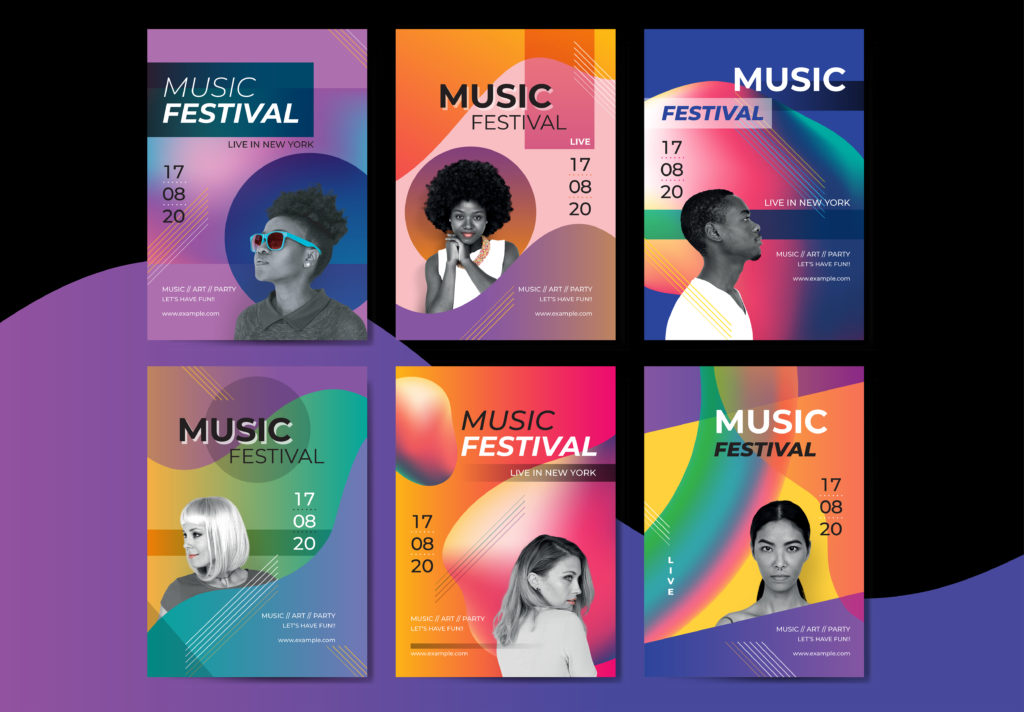 时尚高端绚丽多彩多用途DM宣传单海报设计模板集合