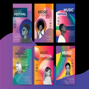 时尚高端绚丽多彩多用途DM宣传单海报设计模板集合