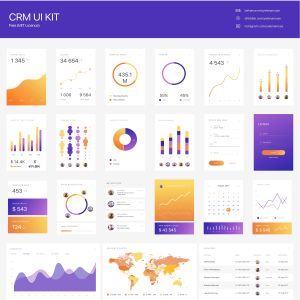 CRM控制面板UI套件 CRM Dashboard UI Kit